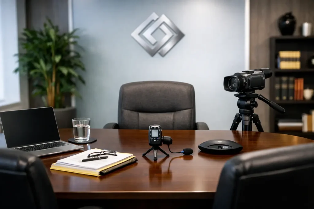 Deposition Room Setup That Supports the Record